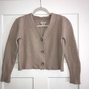 Club Monaco Cream Raulline Wool Cardigan, Size Medium